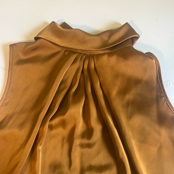 Sona RataL FoR SAN ANDRE bronze tunic top botton neck size 12 - Picture 3 of 5